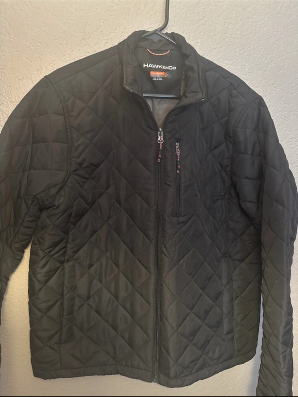 Hawke & Co Men’s Black Quilted Puffer Jacket